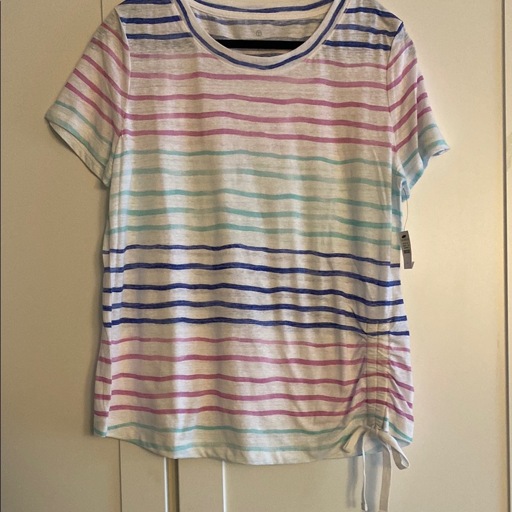 Talbots Stripe T-Shirt Size Large NWT